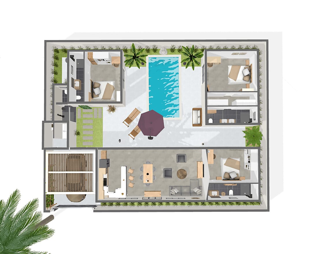 Villa Type B – 3 chambres – 248 à 266 m2