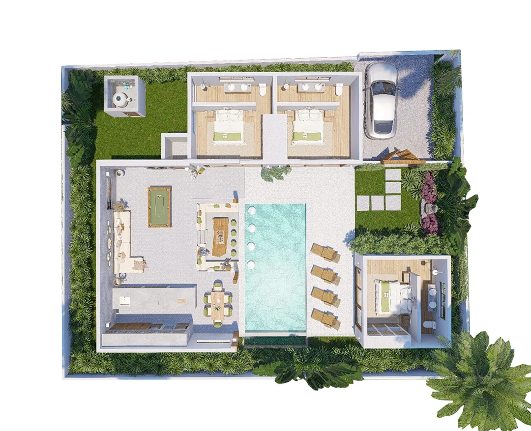 Villa Type C – 3 ou 4 chambres – 266 à 286 m2