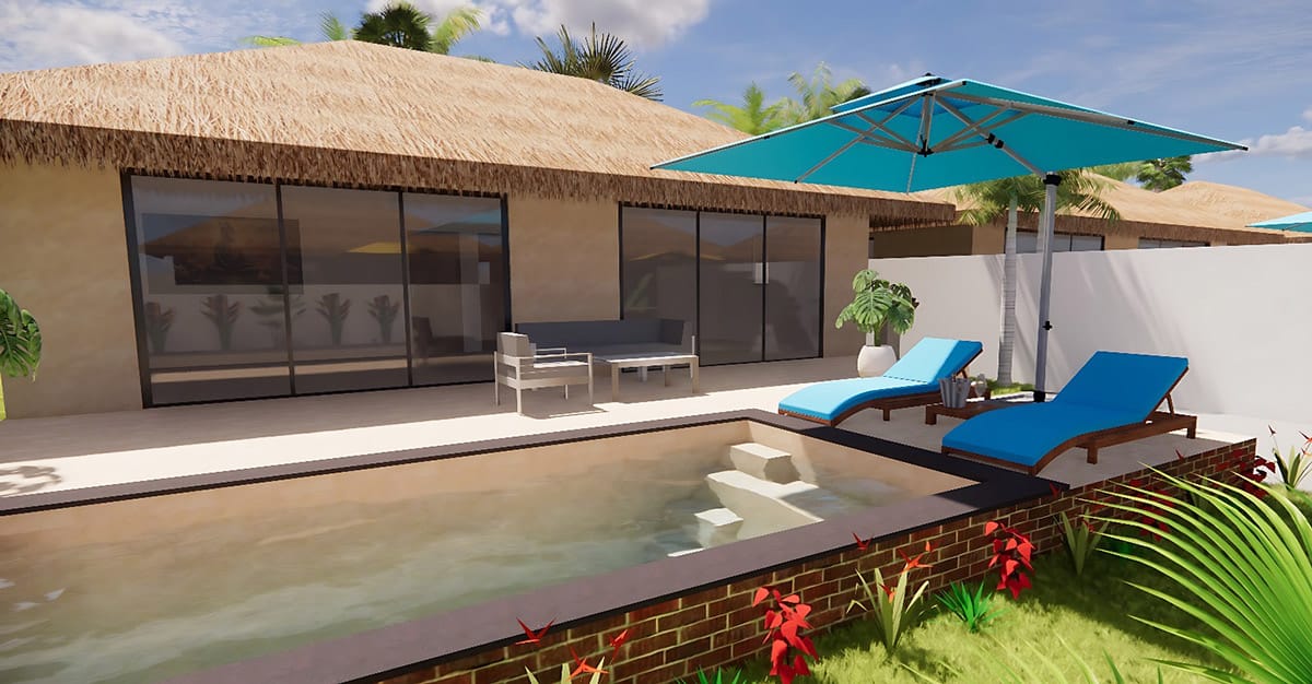 TK-Sunset-Villa-typeA-swimming-pool-view-2 TK Sunset - Thong Krut - Koh Samui - Villa type A